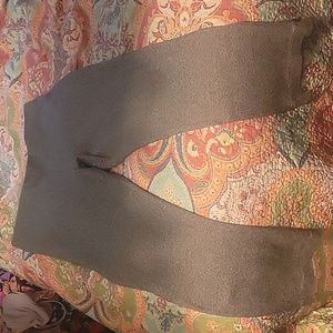 Gray tweed tapered leg dress pants